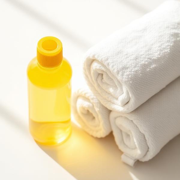 Target Pets shampoo bottle with towels